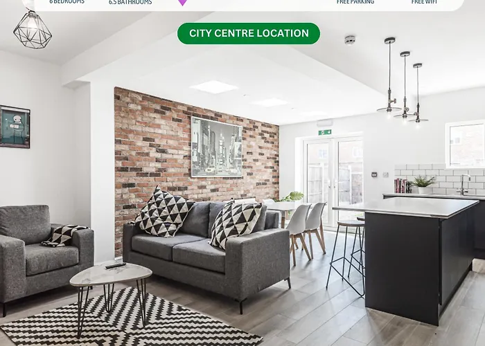6 Bedroom 6 Bathroom House - Close To To City Centre - Free Parking, Fast Wifi, Smart Tv And Work Desks By Yoko Property