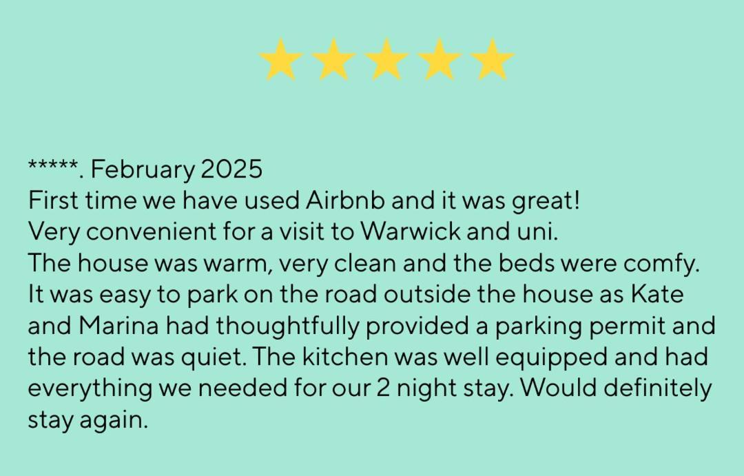 Warwick Uni-modern 3 Bed House Free Parking, Wifi, Garden