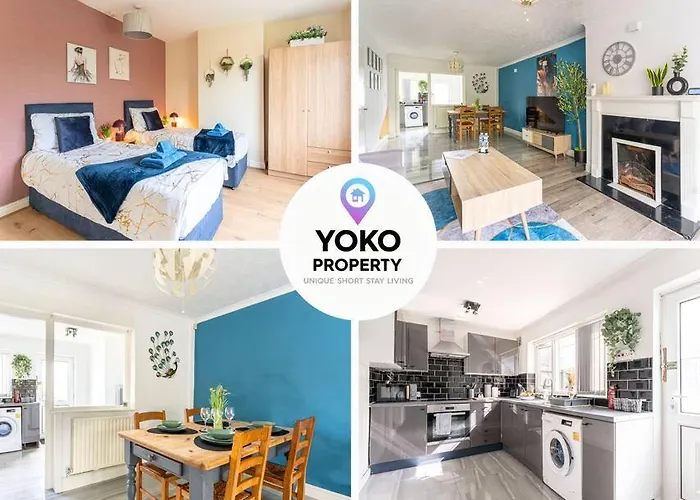 Detached House With Free Parking, Fast Wifi, Smart Tv And Garden By Yoko Property